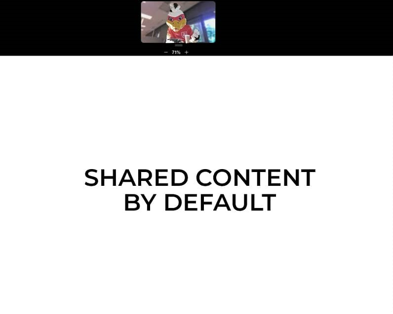 Sharing over content Webex - default