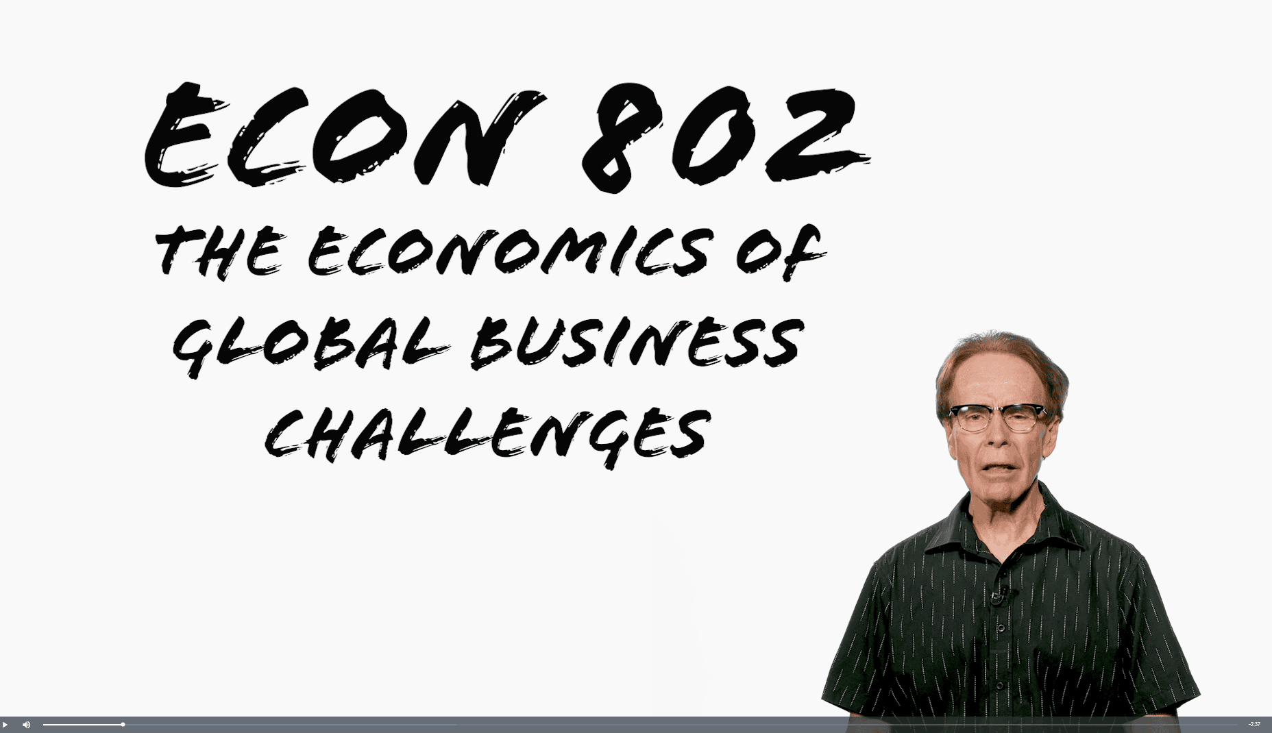 ECON801 Welcome video screenshot